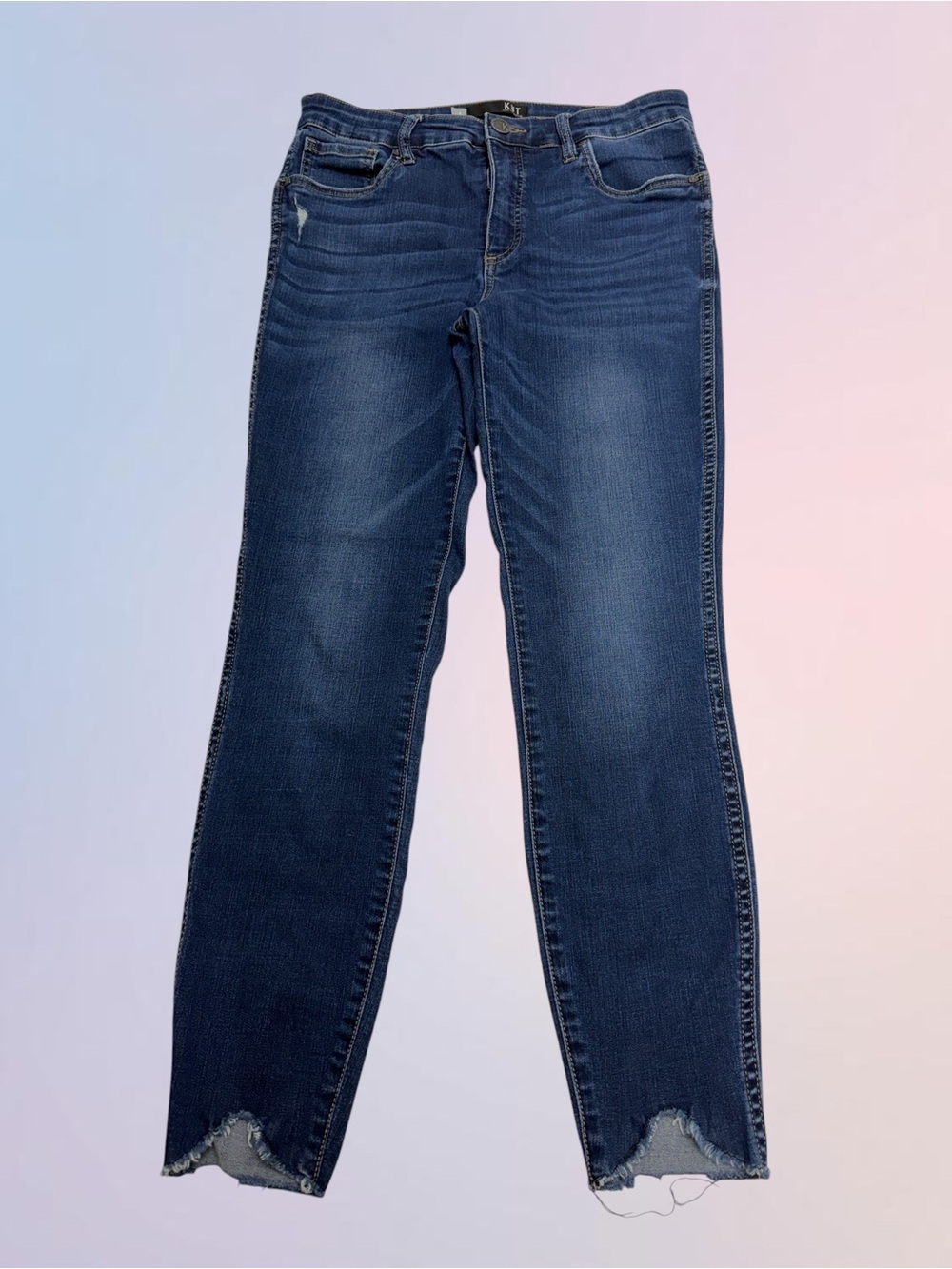KUT Women’s 8 Raw Ankle Blue Jeans